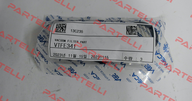 VTFE341 for VTF38-1 (Turtle pump) Vmeca