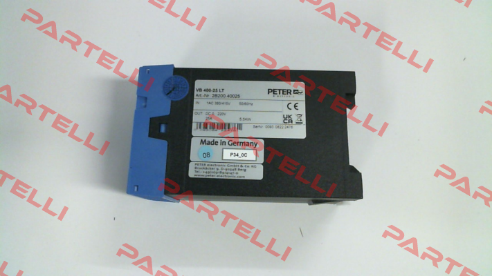 P/N: 2B200.40025 Type: VB 400-25LT Peter Electronic