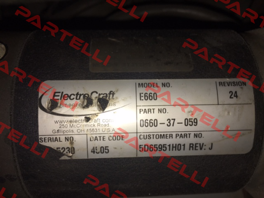 SERVO DRIVER FOR P/N:0660-37-059 MODEL NO:E660 oem  Electro Craft