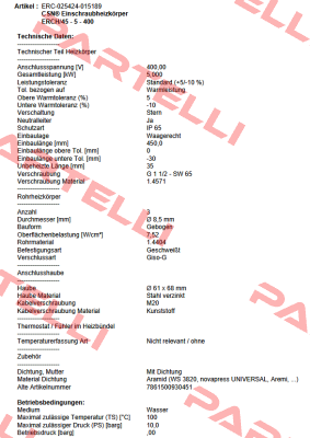 ERCH/45 - 5 - 400 / ERC-025424-015189 Schniewindt