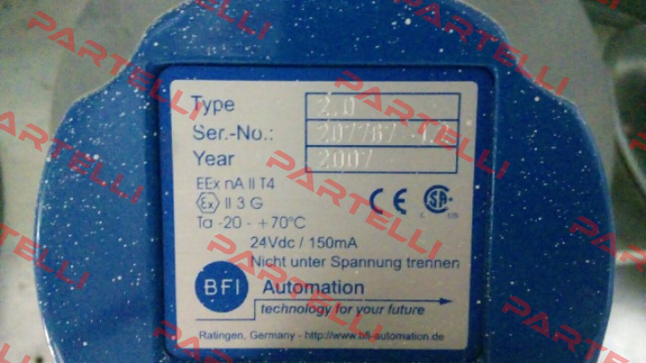 Part.-No.S 507H (Type 2.0 )   BFI AUTOMATION