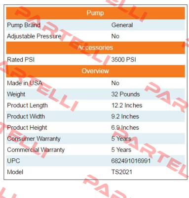 TS2021 General Pump