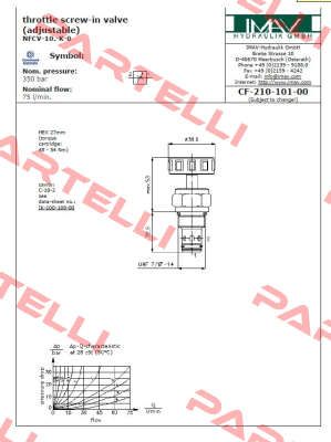 NFCV-10N-K-0 IMAV Hydraulik