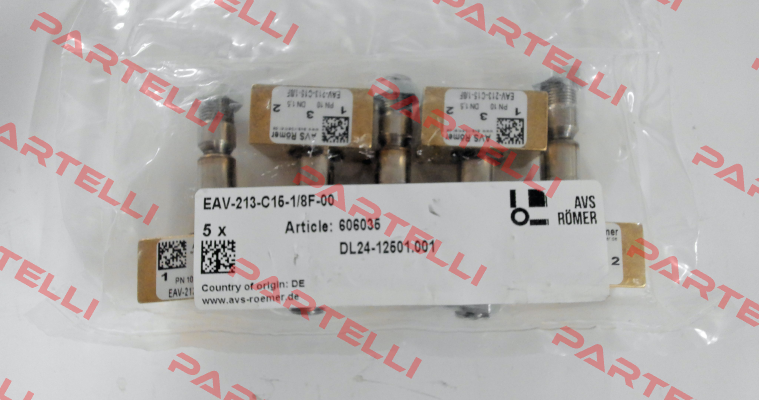 P/N: 606035 Type: EAV-213-C15-1/8F-00 Avs Römer