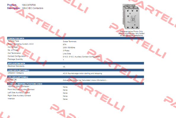 100-C97KF00 Allen Bradley (Rockwell)