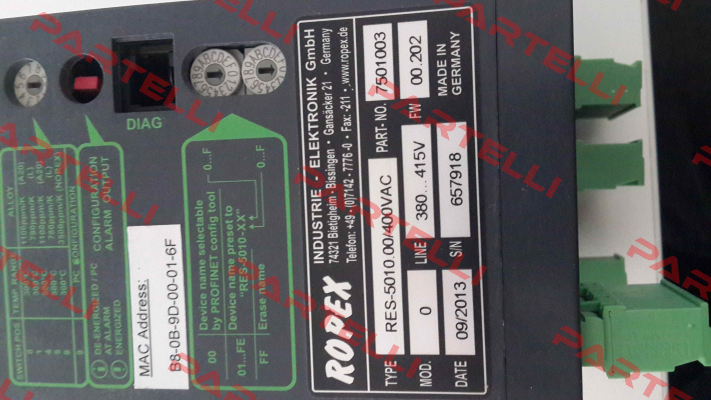 RES-5010.00/400VAC (7501003)-- REPLACED BY RES-5010 (7501000)  Roetpuex