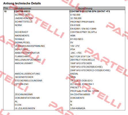 CDH75M-00013 TR Electronic