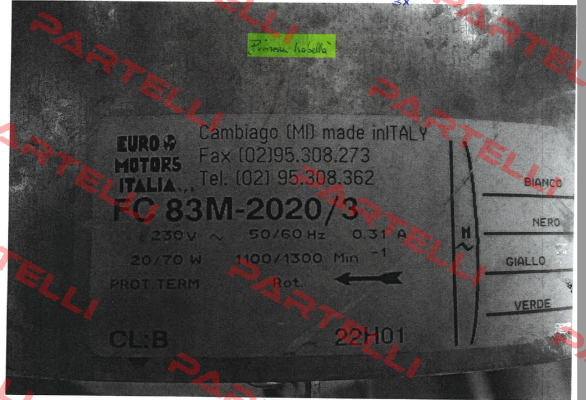 FC83M-2020/3 Euro Motors Italia