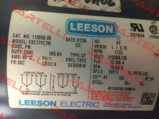 110058.00  LEESON Electric