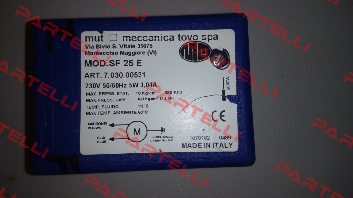 7.030.00531 obsolete Mut Meccanica Tovo SpA