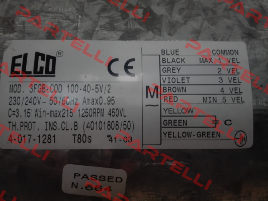 3FGB-COD 100-40-5V/2 OEM  Elco