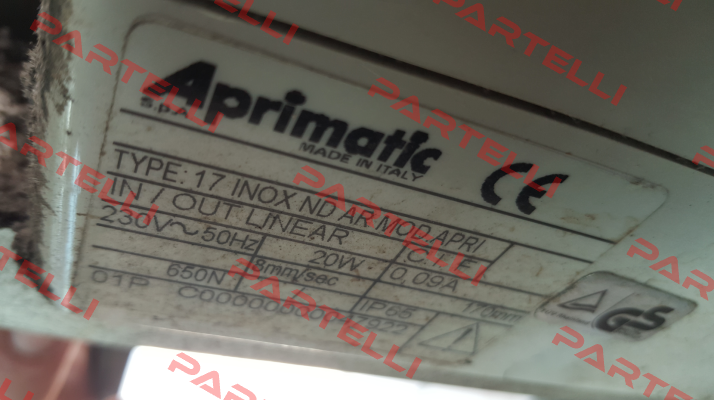 ACTUATOR APRI 17-C.170 230V (ND) (43571/001) Aprimatic