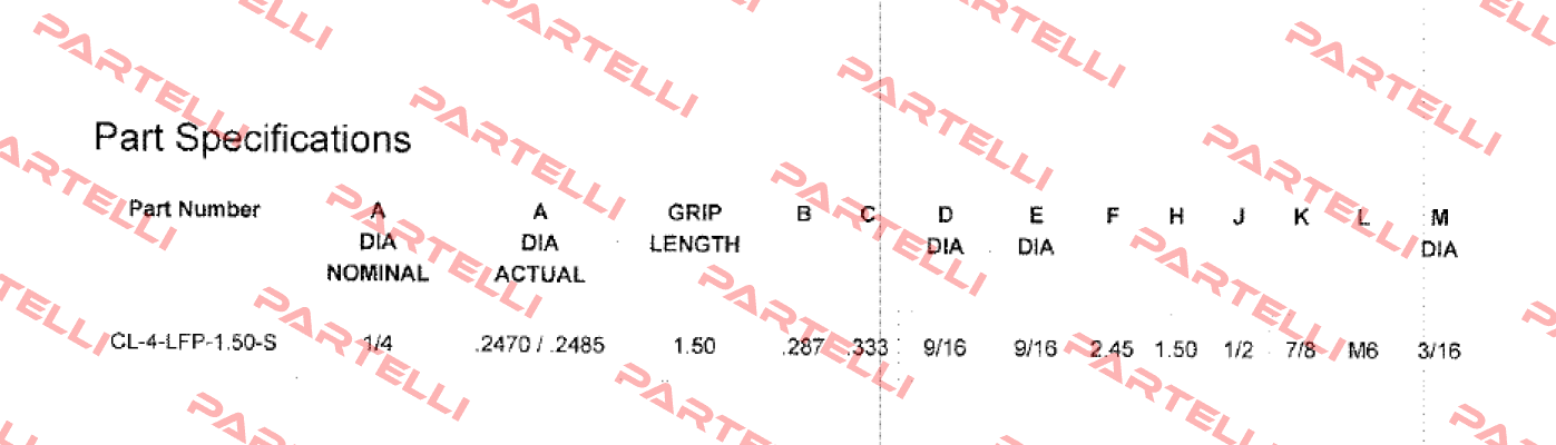 CL4LFP1.50S  Carr Lane