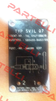 THL.5947100410 - obsolete, replaced by SVIL07SB0400-84G2/00   Hartmann-Lammle