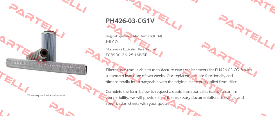 PH426-03-CG1V - 1 box = 4 pcs.  Hilco