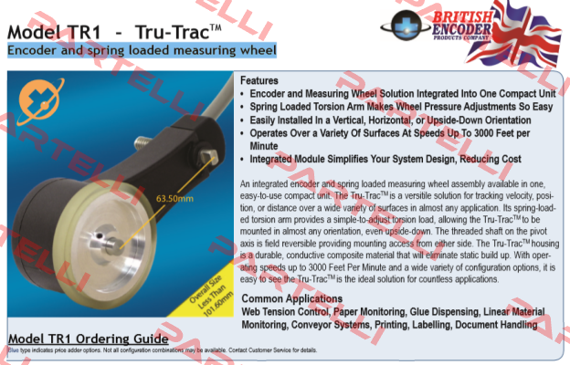 TR1-K1-R6-1800-PP-G2-ST-IP50 British Encoder