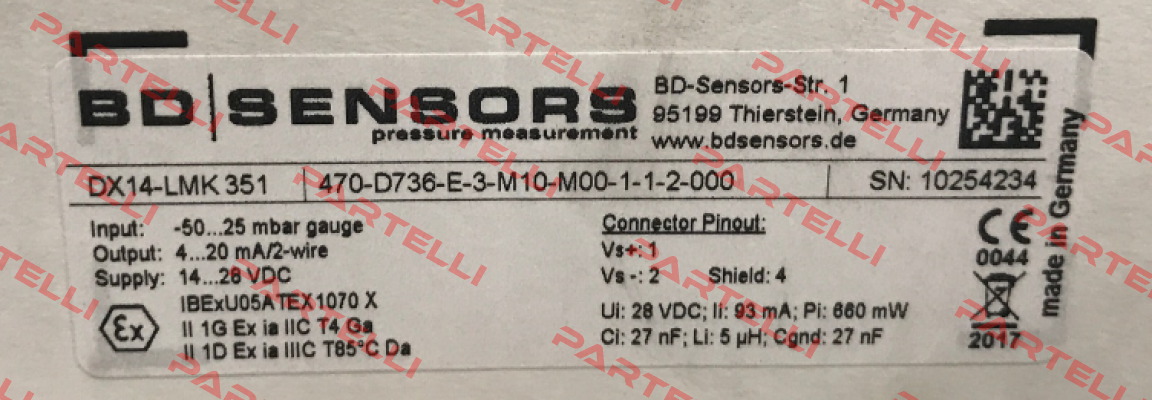 470-D736-E-3-M10-M00-1-1-2-000  Bd Sensors