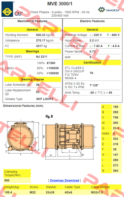 EN60300075A0JA0000  Type MVE 3000/1 Oli