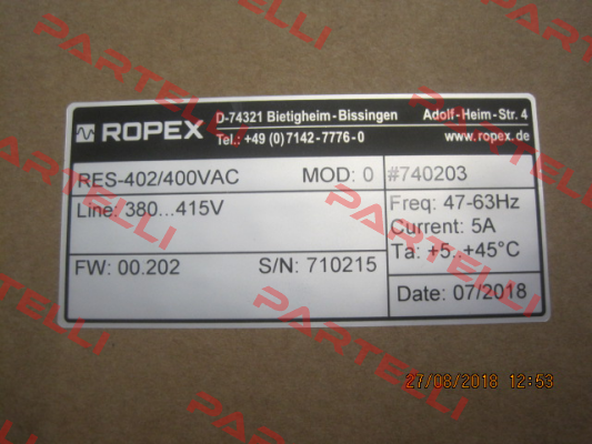 RES-402/400VAC   Roetpuex