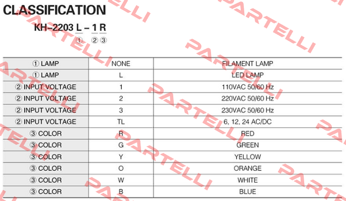 KH-2203L-TL (lamp cup - R) Koino