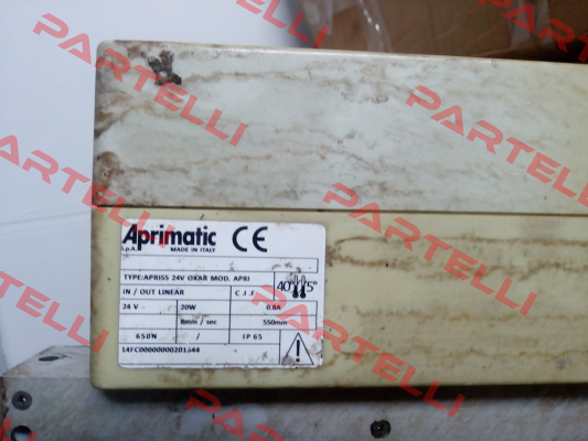 Type: APRI55 24V OXAR MOD. APRI Aprimatic