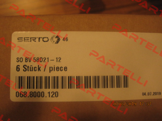 P/N: 068.8000.120, Type: SO BV 58D21-12 Serto