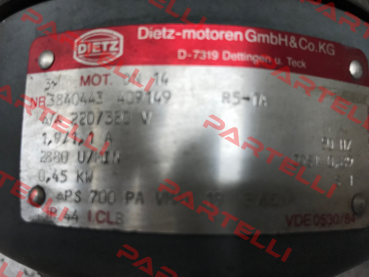 DN 14 NR: 3840443 409149 Dietz-Motoren