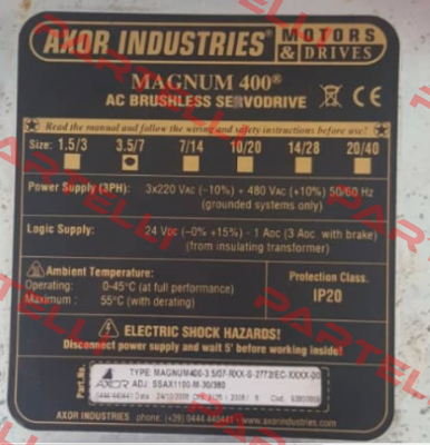 MAGNUM 400 old code / new code 93811310 Axor Industries