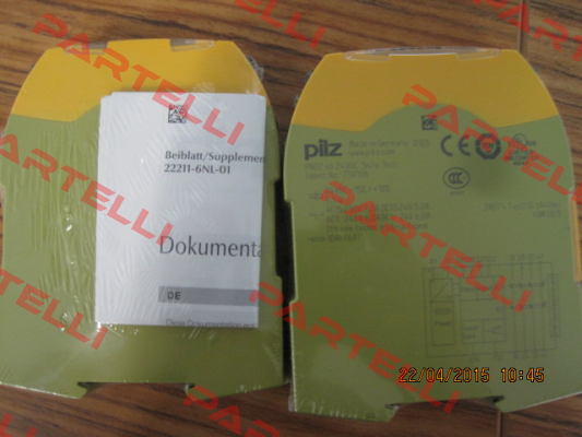 p/n: 750106, Type: PNOZ s6 24VDC 3 n/o 1 n/c Pilz