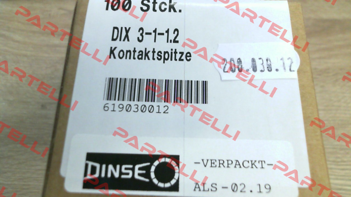 DIX 3-1-1.2 (pack x10) Dinse