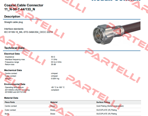 SUH00555 Huber Suhner