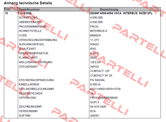 110-03160 TR Electronic