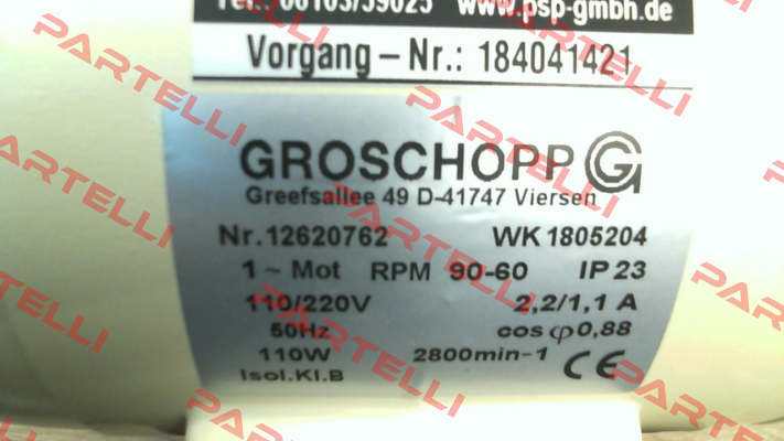 VE31-D-L-25-S i= 10:1, WK 1805204 Groschopp