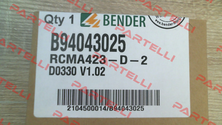 P/N: B94043025, Type: RCMA423-D-2 Bender