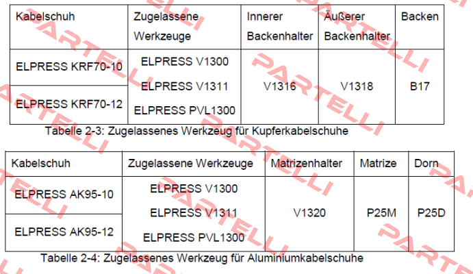 p/n: 5211-014000, Type: V1316 Elpress