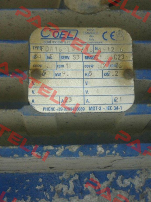 F Spare parts for Type FDA 16 LA4/16  Coel