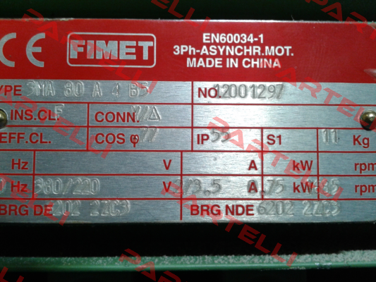 3MA 80 A 4 T.380/220V 60HZ B5 0,75KW Fimet