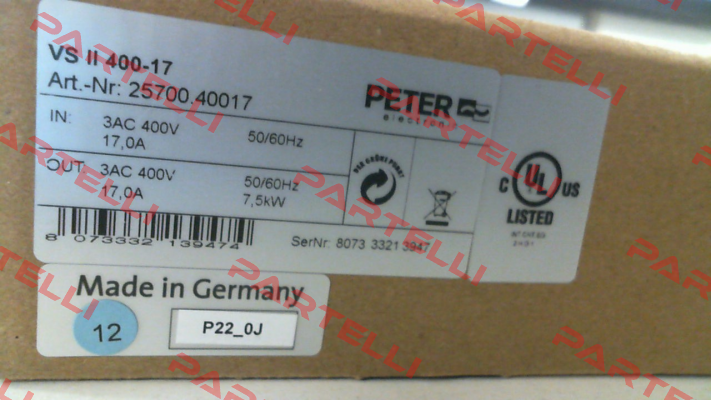 25700.40017 \ VS II 400-17 Peter Electronic