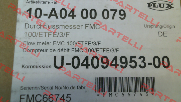 10-A04 00 079 / FMC 100/ETFE/3/F Flux (Sondermann)