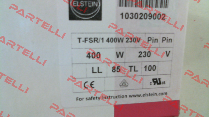 T-FSR/1 (= T-FSR) 400 W 230 V Elstein