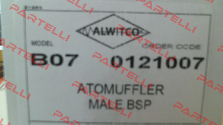 p/n: 080500010 Type. B07-0121007 Alwitco