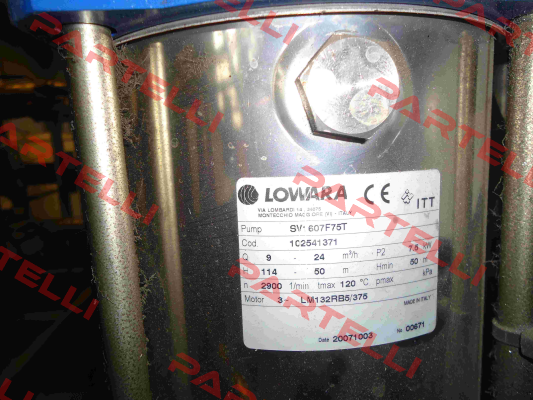 Cylinder for SV-607F75T, Cod:1C2541371  Lowara