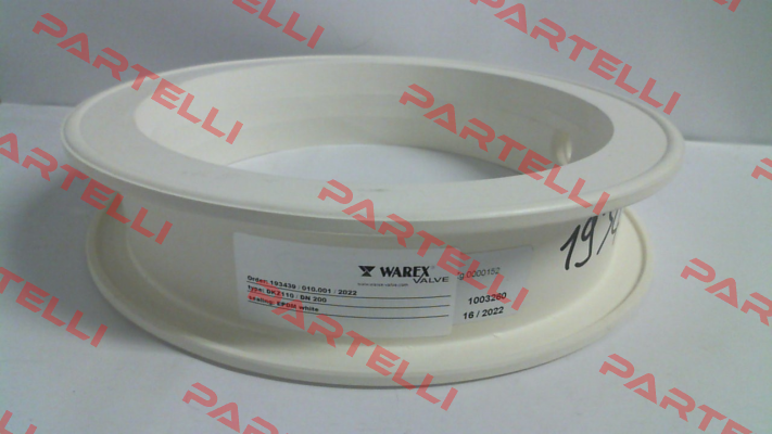 WX6000 / sealing element of EPDM white suitable for DKZ110 DN 200 Warex