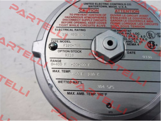 F120-7BS-1180-M201-M446-10S-10S-W050-QC1  United Electric