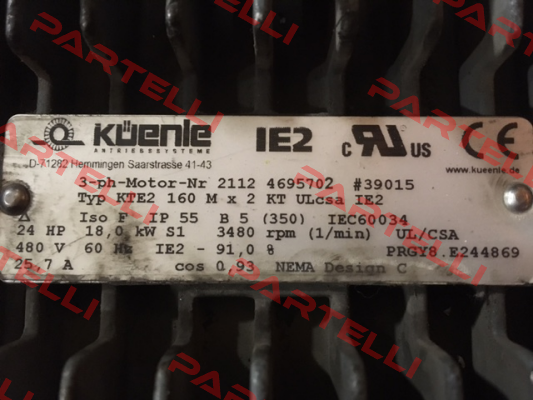 KTE2 160 M x 2 KT ULcsa IE2   OEM!!  Küenle