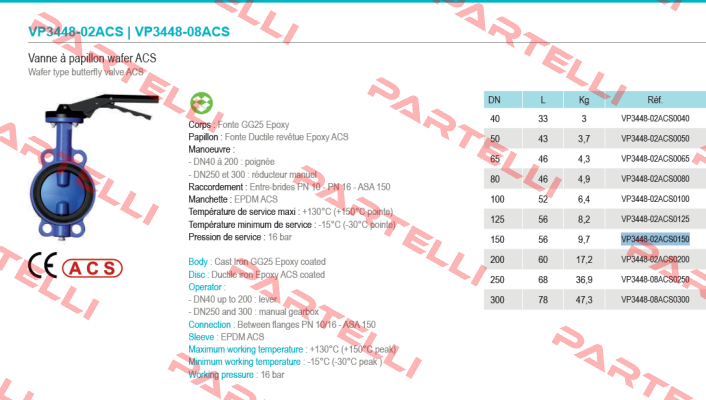 VP3448-02ACS0150  Tecofi