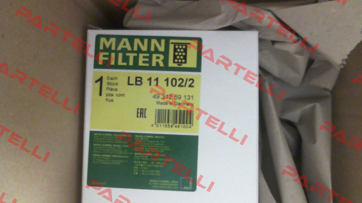 4931259131 / LB 11 102/2 Mann Filter (Mann-Hummel)