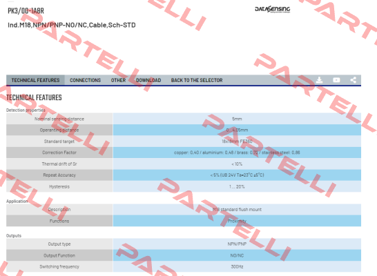 PK3/00-1A8R Micro Detectors / Diell