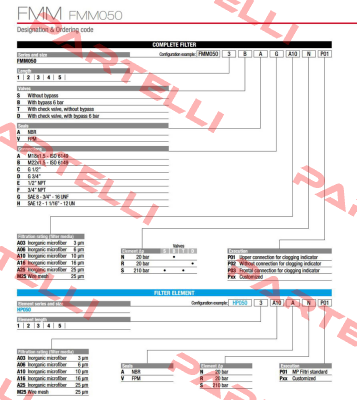 FMM-050-3-B-A-C-A10-N-P01 MP Filtri