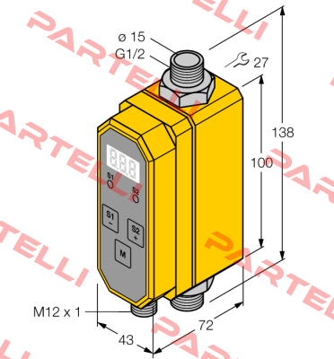 p/n: 6870137, Type: FTCI-G1/2D15A4P-2UP8X-H1141/D228 Turck